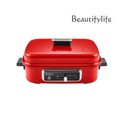 Multifunctional cooking electric barbecue meat boiler pot integrated household cooking fried electric hot pot
