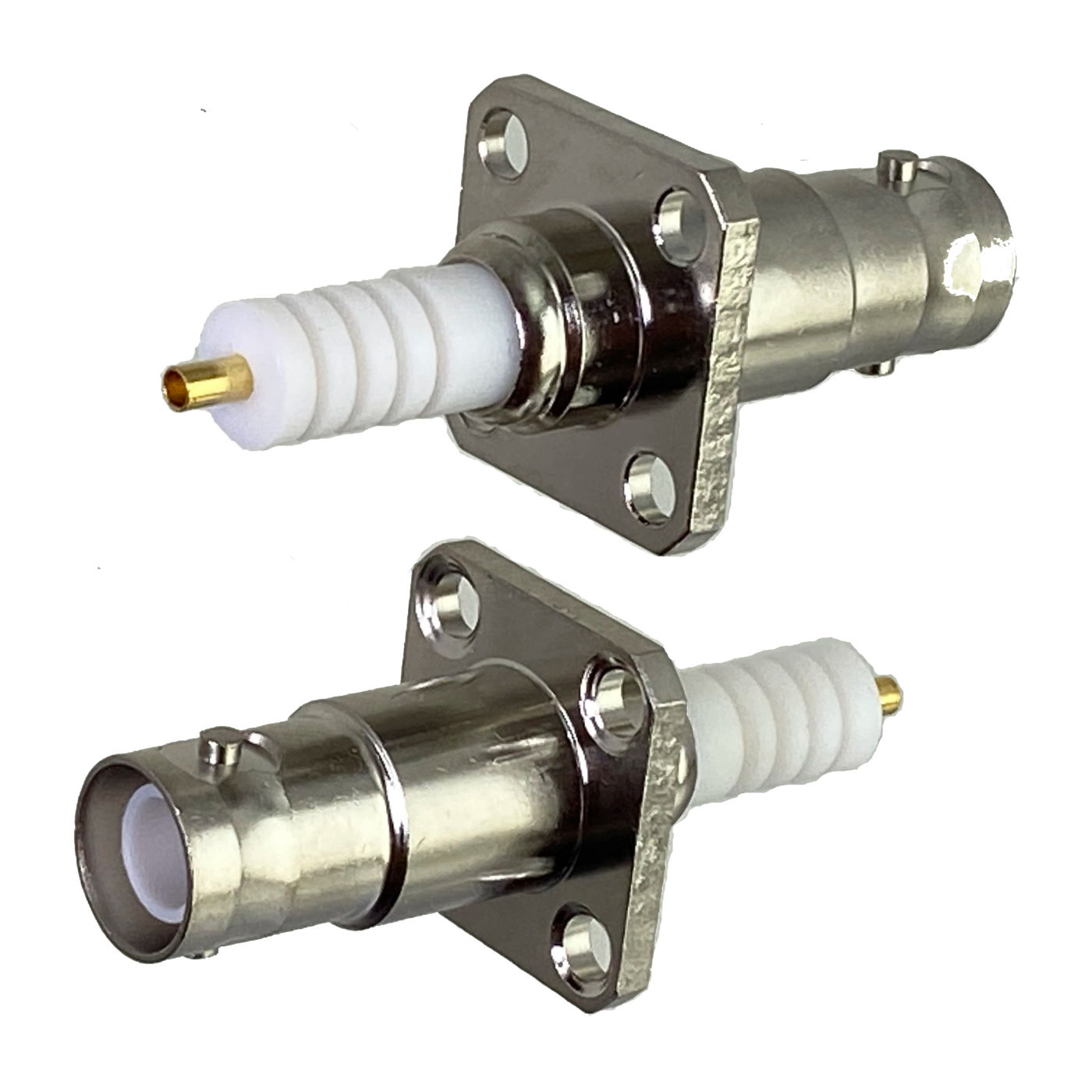 Description Picture 2 of item1Pcs Connector RP BNC Female Plug 4 Holes Flange SHV 5000V High Voltage RF Coaxial Adapter High quantity For Audio Speaker