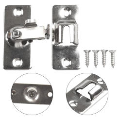 Door Lock  Degree Barn Door Latch Bolts Stainless Steel Hook Latch Window Cabinet Locks Right Angle Sliding Gates Lock Hardwares