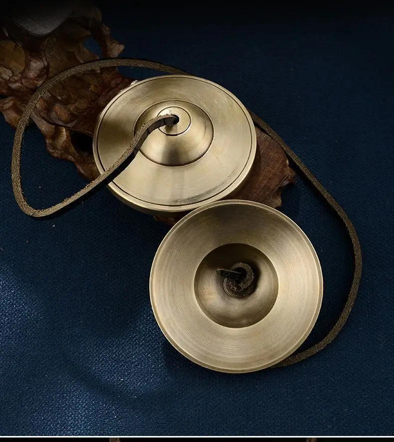 Description Picture 2 of itemNepal Bass Tinkle Bell Handmade Cymbals Tingsha Bells with Bag Meditation Tools Buddhist Supplies Tantric Orff Instruments Gifts