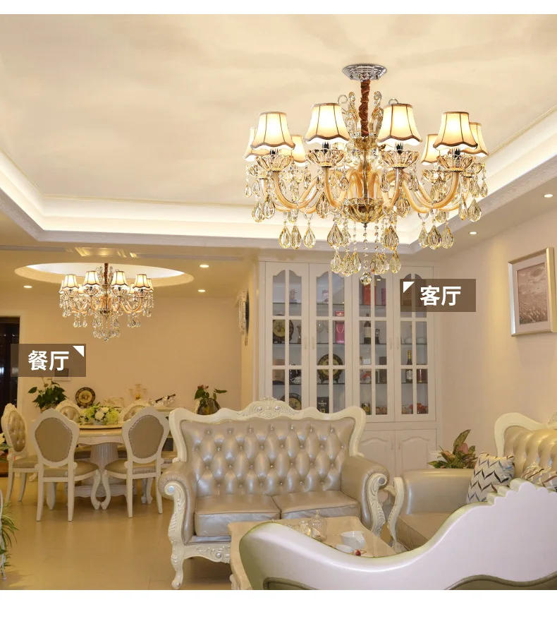 Description Picture 5 of itemEuropean style modern crystal wall lamp home living room bedroom chandelier corridor lighting fixture glossy LED glass crystal