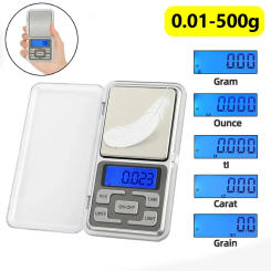 0.01g Kitchen Mini Electronic Scales High Precision Digital Scale for Jewelry Suitcases Travel Scale Pocket Digital Mini Scale