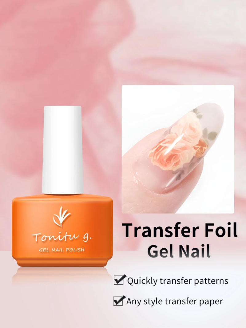 Description Picture 2 of itemNail Art Foil Glue Gel for Nails Art Foil Stickers Nail Glue Transfer Gel Foil Glue Nail Art Manicure DIY UV/LED Lamp Required