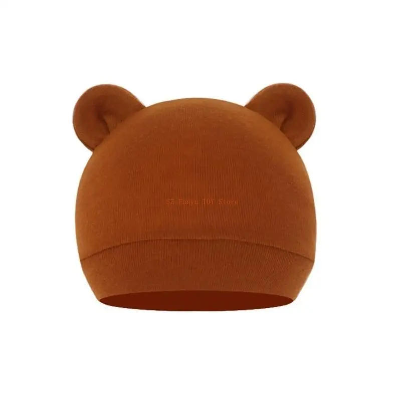 Description Picture 4 of item96GC Baby Hat with Ears Cotton Warm Newborn Accessories Baby Girls Boys Autumn Winter Hat for Kid Infant Beanie Caps