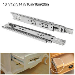 10-20Inch 304 Stainless Steel Thickened Hydraulic Damping Buffer Drawer Slide Silent Drawer Slides Hardware Accessories