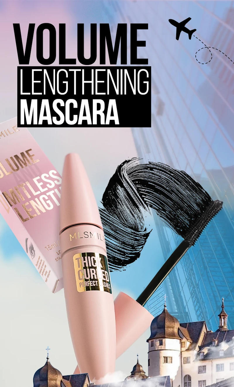 Description Picture 2 of itemMLSMILE 2-piece set of non-smudging, lengthening, curling base coat + colorful, three-dimensional mascara set