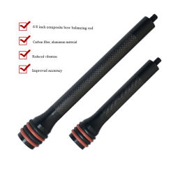 Carbon Stabilizer Balance Bar for Archery, Hock Absorption, Compound Bow Shooting Accessories, 6 ", 8"