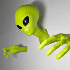 Green Alien UFO Visitor 51 Area Extraterrestrial Organism Monster Study living room wall hanging ornament Sci-Fi Lover's Gift