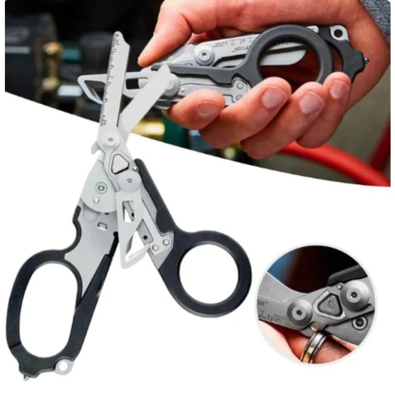 Description Picture 2 of itemTactical EMT Emergency Raptors Scissor First Aid Kit Expert Shear Folding Rescue Scissors Outdoor Survival EDC Tool Combo
