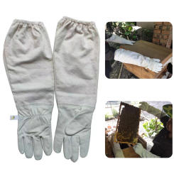 Beekeeping Gloves Anti-bee Anti-sting Canvas Gloves Protective Sleeves Breathable for Beekeeper Beekeeping Tools 1 Pairs