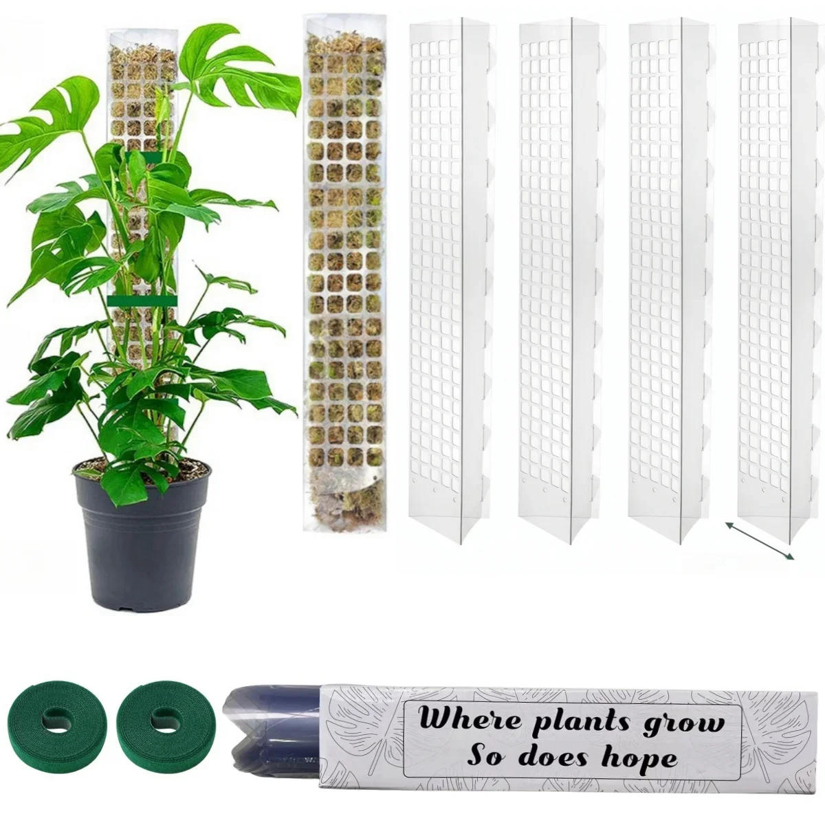 Description Picture 3 of itemMoss Pole Plastic Plant Stand Indoor Climbing Plants Guardian Tutors Pot Moss Stick For Plants Growth Garden Support Accessories