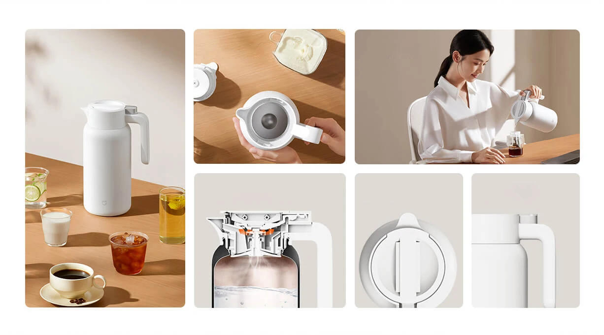 Description Picture 3 of itemIconic Brand MIJIA Insulated Kettle 1.5L/2L,316L Stainless Steel,Easy Cleaning,Long-lasting Temperature Control Lock Thermos Kettles