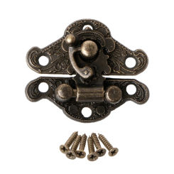 Vintage Zinc Alloy for Latch Hasp Pad Chest Lock Plate For Wood Jewelry Box Cabi G5AB