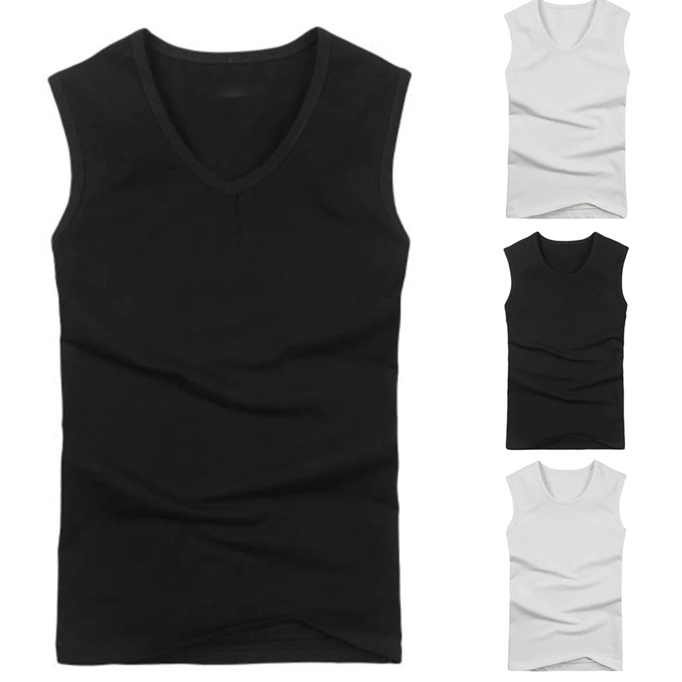 Description Picture 3 of itemComfortable Beach Daily Sports Men Underwear Tank Top Summer T-Shirt Undershirt Vest Breathable Classic Daily Fall