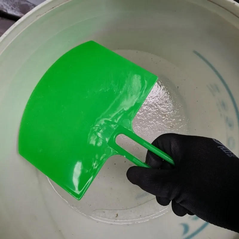 Description Picture 3 of item3/1pcs Curved Bucket Scoops Putty Knife Scraper Spackle Paint Drywall Finishing Plaster Scraping Decals Patch Construction Tools