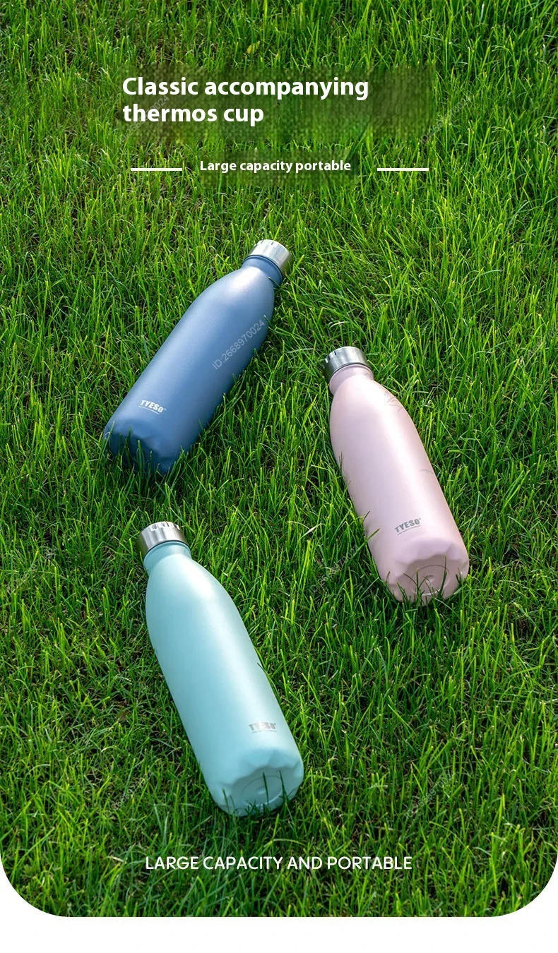 Description Picture 2 of item750/1000ML Tyeso Stainless Steel Cola Bottle Sports Kettle Keep Cold Thermal Cups Vacuum Tumbler Mug Bike Bottle Vacuum Cup