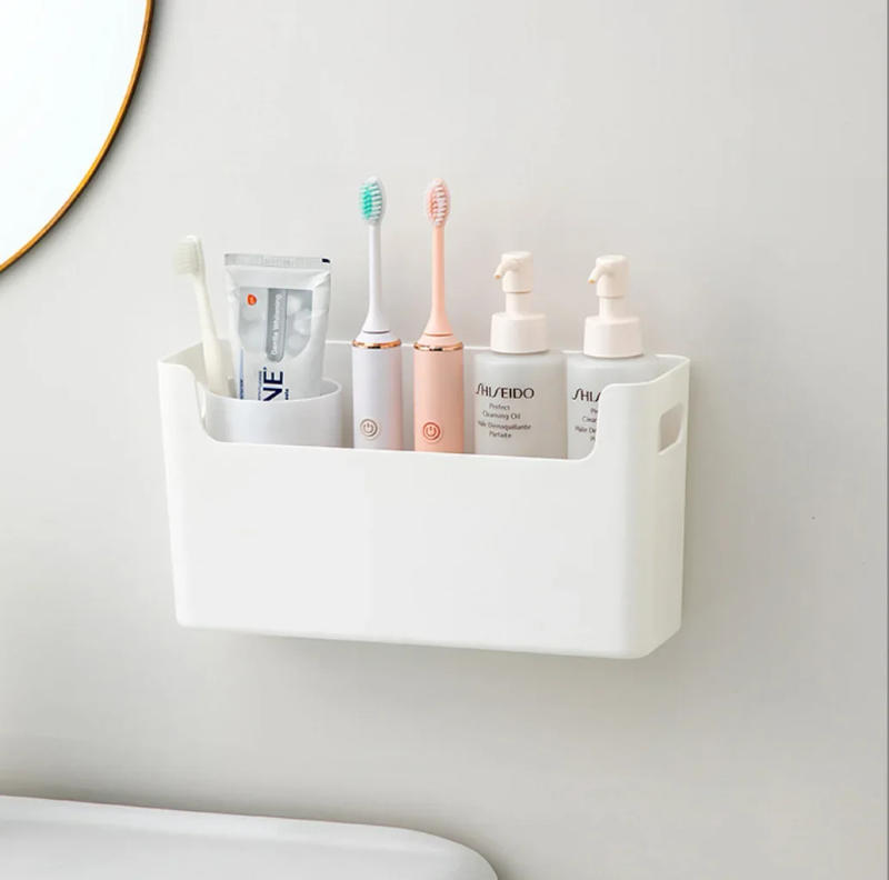 Description Picture 4 of itemNon Perforated Cling Film Rack Inside Cabinet Wall Shelf Shelves Spice Rack Dish Drying Rack Cabinet Door Organiser for Kitchen