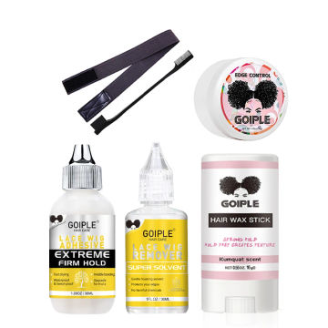 GOIPLE Waterproof Lace Glue for Wig Frontal Bond Adhesive Tint Mousse Foam for Hair Color Dye Edge Control Gel Wax Stick Slick