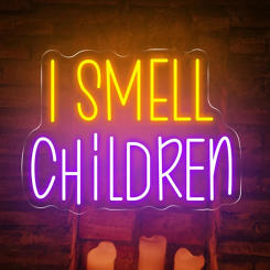 I Smell Children Neon Sign Halloween Led Decorative Light Dimmable USB Powered For Halloween Party Shop Sign Bar Home Wall Logo