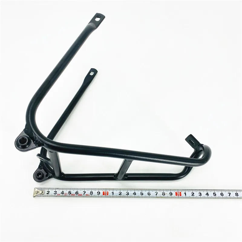 Description Picture 5 of itemBicycle Luggage Carrier For Brompton Folding Bike Rear Rack Aluminum Alloy Q-Type Cargo Racks With Easywheel Black Silver