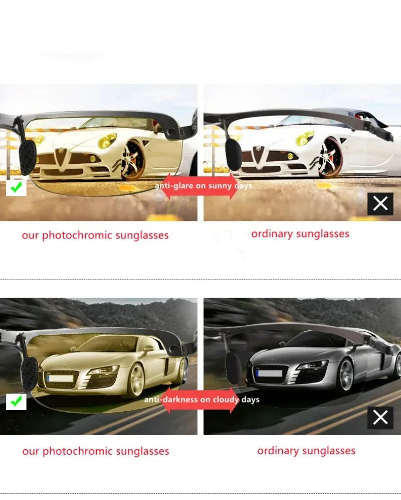 Description Picture 5 of itemNEW Anti-Glare Night Vision Driver Goggles Night Driving Glasses Enhanced Light Fashion Goggles Hiking Eyewear Tactical Glasses