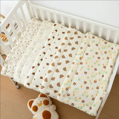 Cartoon Bear Baby Stroller Seat Cushion Cotton Soft Newborn Car Seat Pad Infant Pushchair Mattress Mat Kid Pram Accessories