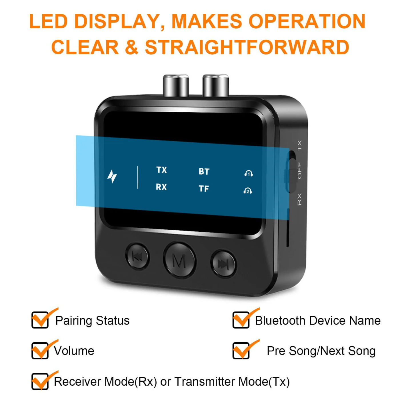 Description Picture 5 of itemTebe 2 IN 1 Bluetooth 5.4 Audio Receiver Transmitter 3.5mm Aux RCA TF Card Wireless Stereo Music Audio Adapter Dual Connection