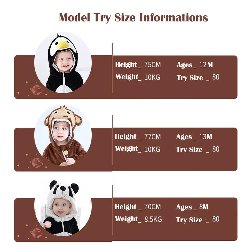 Description Picture 4 of itemNewborn Kids Monkey Kigurumi Pajamas Winter Thick Baby Blanket Slppers Toddler Infant Clothes Hooded Animal Pyjamas Sleepwear