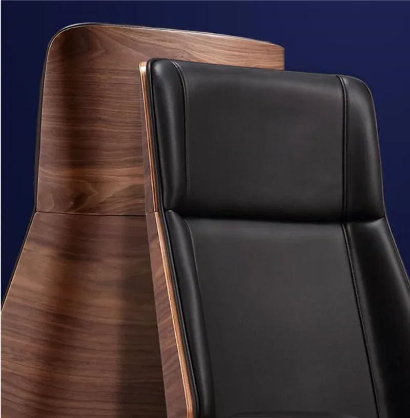 Description Picture 3 of itemMakeup High-Back Bentwood Swivel Office Computer Chair Micro Fiber Practical Leather Office Chaise Coiffeuse Home Furniture