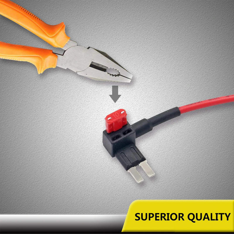 Description Picture 6 of itemFT4-10 10 Pack 12V Car Add-a-Circuit Fuse Tap Adapter ACZ Blade Fuse/Micro 2 Fuse with 10pcs 10A and 20A Fuses