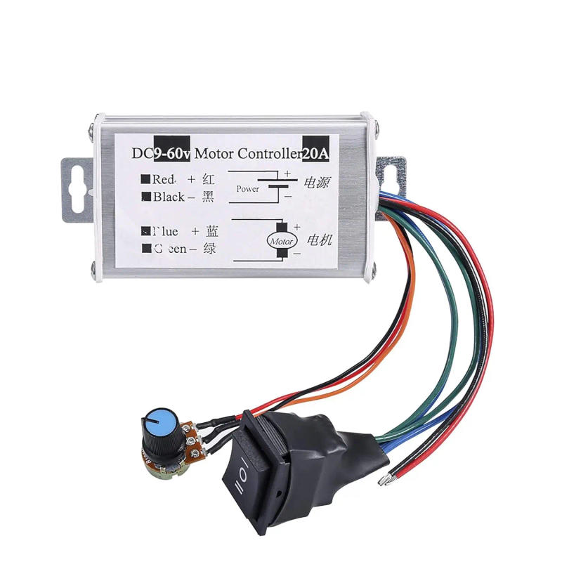 Description Picture 4 of itemDC Motor Speed Controller,Brush Motor Driver Controls Module DC 9V-60V 12V 24V 36V 48V 60V Motor Pulse Width Modulator Regulator