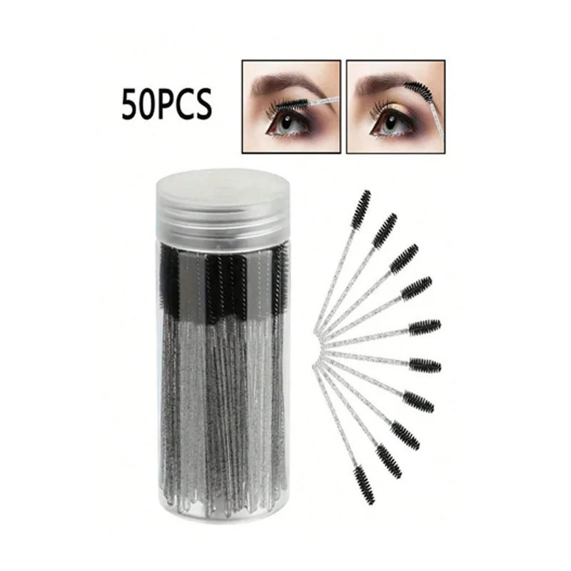 Description Picture 2 of item50/100pcs For Eyelash Extension Makeup Disposable Eyelash Brushes Spoolies Micro Lash Mascara Wands Combs Wholesale