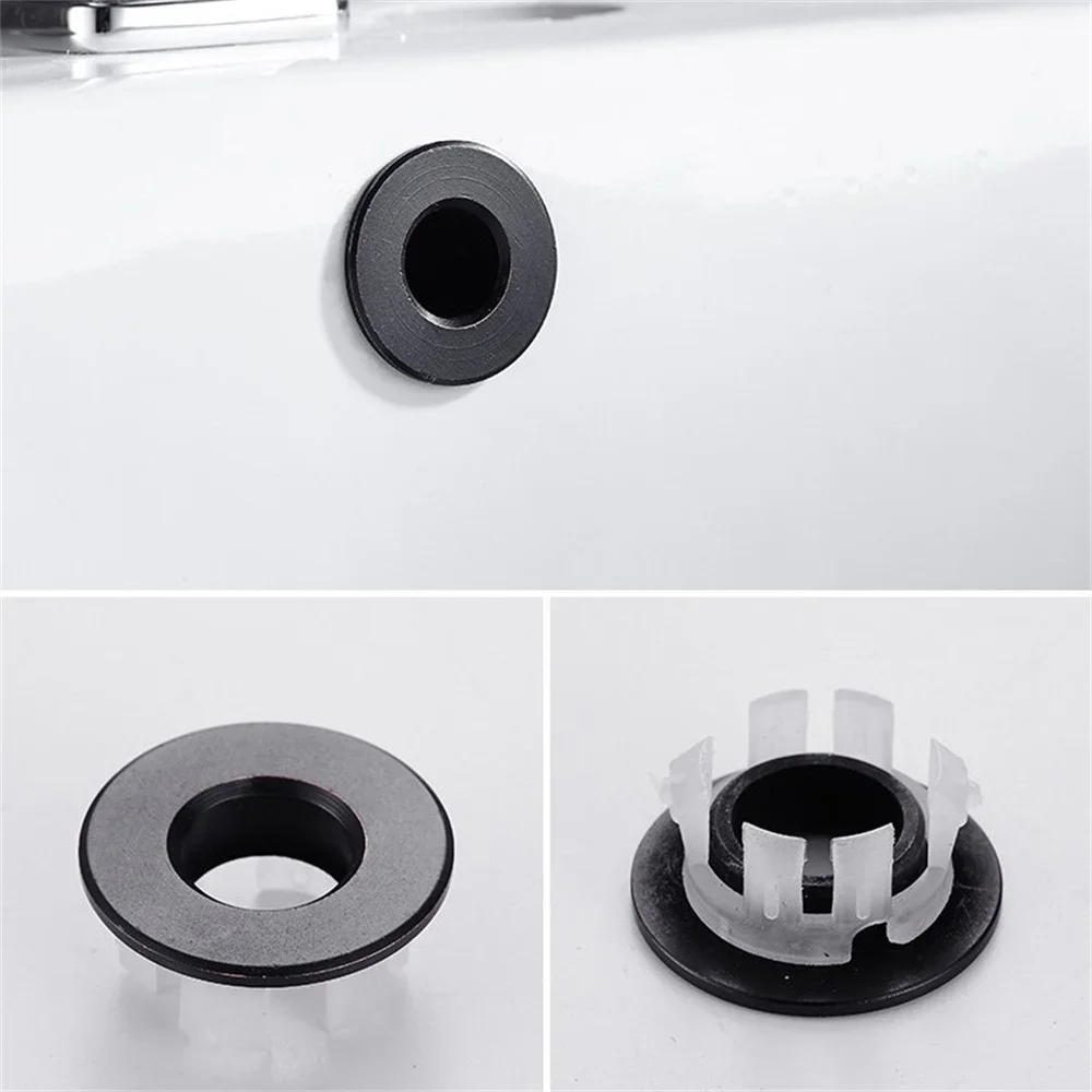 Description Picture 6 of item2pcs Sink Overflow Cover Decor Cap Metal Copper Bathroom Washbasin Hole Trim Overflow Ring Bathtub Faucet Accessories 23-25mm