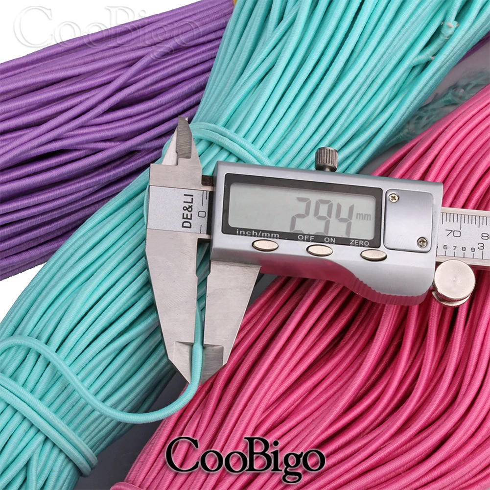 Description Picture 5 of item5 Meters 1mm 2mm 3mm Round Elastics Bungee Shock Cord Elastic Rope Rubber Band Strap String Cordon Shoelaces Sewing Accessories