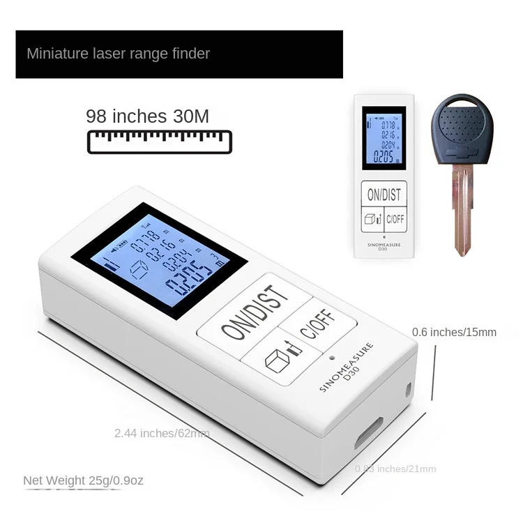 Description Picture 6 of item2024 USB 30M IP5 Mini infrared  handheld lithium battery charging laser rangefinders electronic measuring ruler  measure  tool
