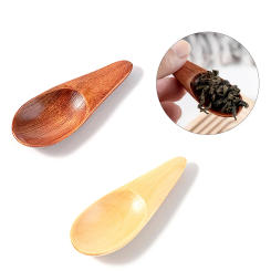 1PC Wood Mini Tea Spoon Condiment Scoop Flatware Coffee Tea Small Mini Sugar Spoon Coffee Spoon Kitchen Gadgets