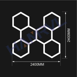 hexagon light LED Tube Linear Bar Light Customized LED Workshop Ceiling Light for Wash Station 110V/ 220V Shop Work Lighting