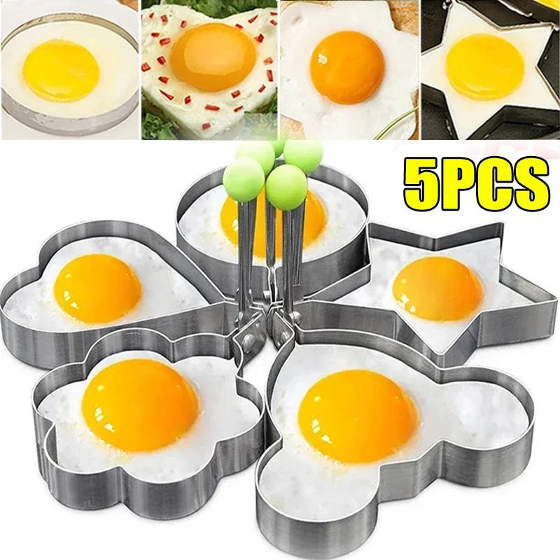 Description Picture 2 of item5/1PCS Stainless Steel Fried Egg Mold Egg & Pancake Rings Frying Eggs Molds Pancake Shaper Cooking Tools Kitchen Gadget