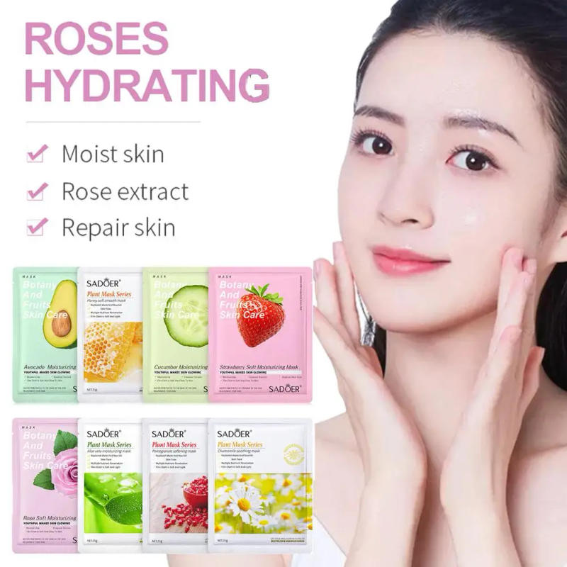 Description Picture 3 of item1PC Natural Plant Face Mask Beauty Skincare Masks Moisturizing Deeply Hydrating Facial Mask Face Care Cosmetics