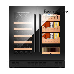 Wine cabinet, cigar constant temperature and moisturizing ice bar, refrigerator, glass double door embedded