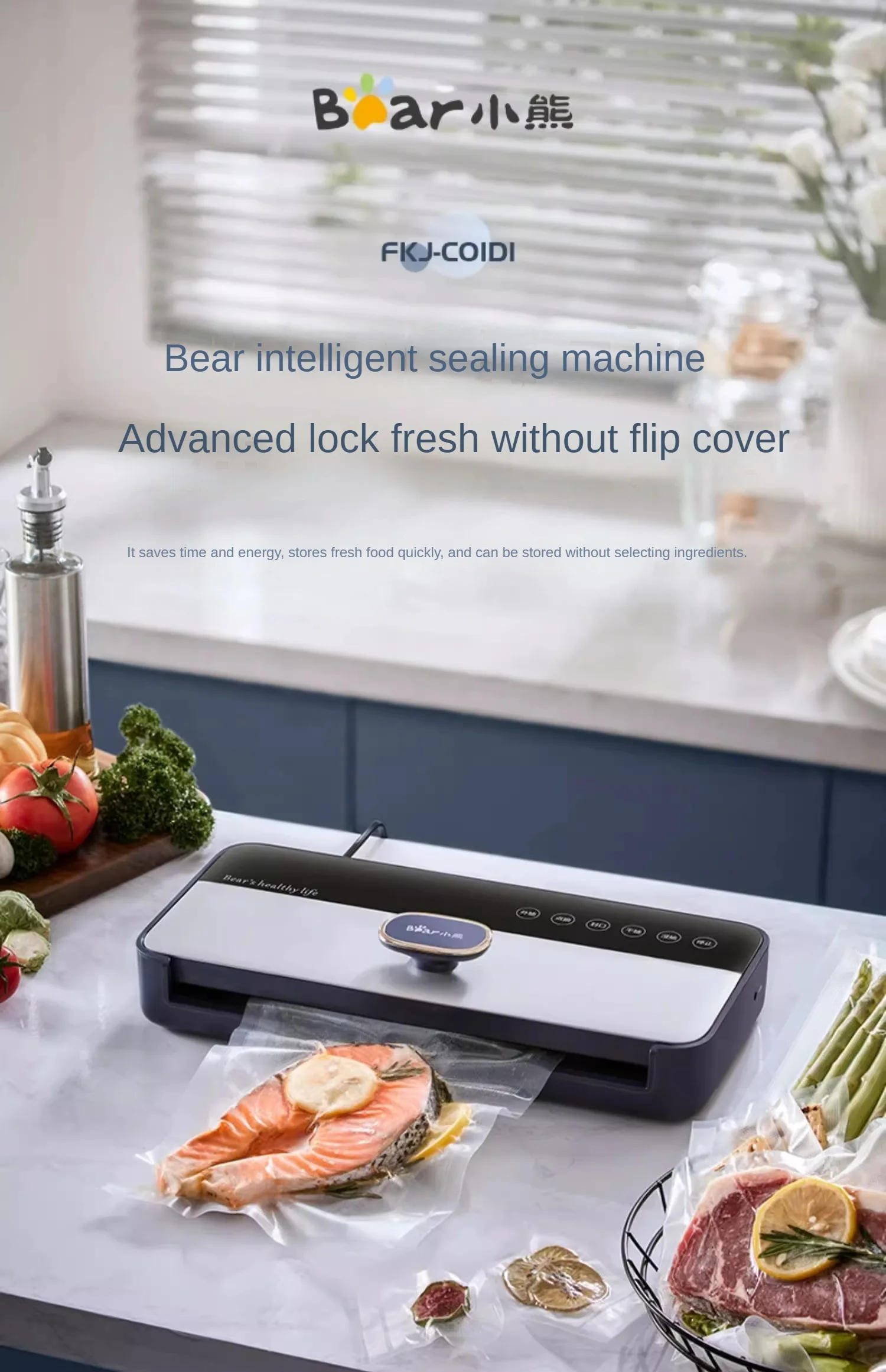 Description Picture 2 of itemAutomatic Vacuum Sealing Machine Small Fresh-Keeping Wet and Dry Dual-Use Sealing Machine Plastic-Envelop Machine Compressor