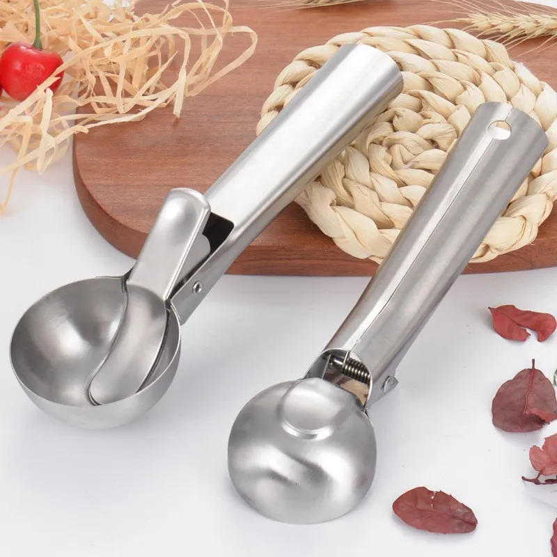 Description Picture 4 of itemStainless Steel Ice Cream Scoops, Ice Cream Scoops, Watermelon Baller, Non-Stick Fruit Dessert Spoon, Kitchen Tools