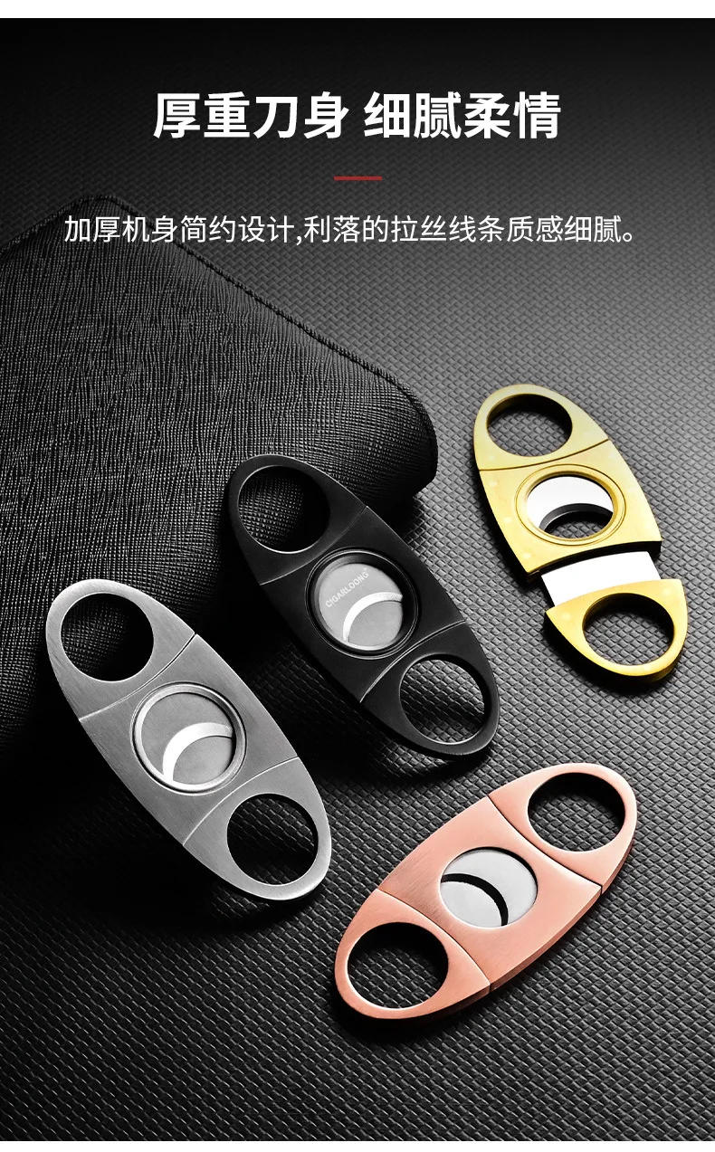 Description Picture 4 of itemStainless Steel Cigar Cutter Metal Guillotine Cigar Scissors Gift  Portable Smoking Accessories For Man cool gadgets