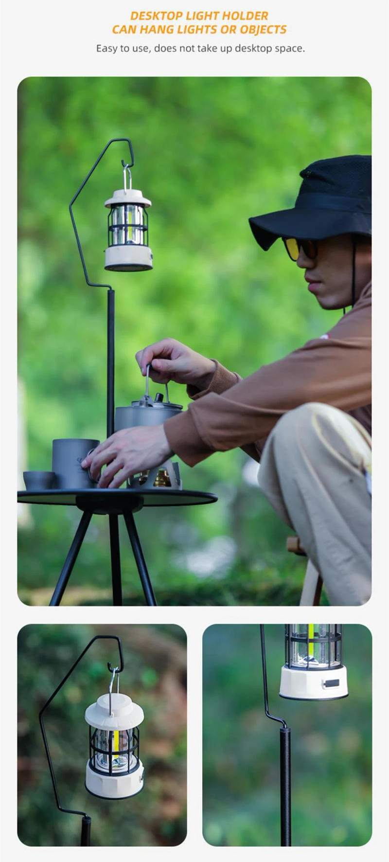 Description Picture 5 of itemFolding Round Table Portable Telescopic Outdoor Three-legged Dining Table Aluminum Alloy Coffee Table Hike Picnic Liftable Table