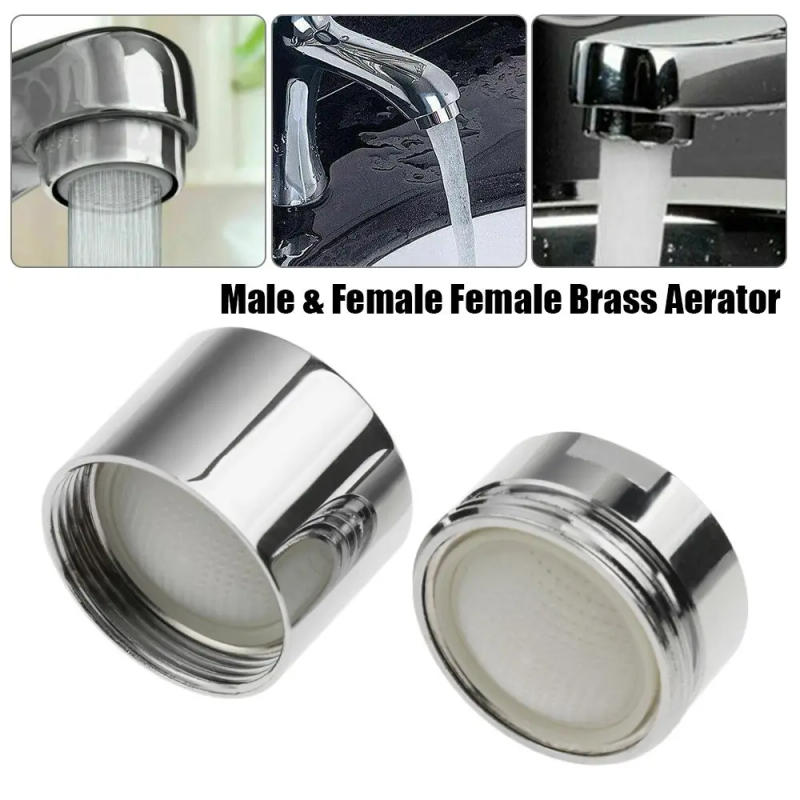 Description Picture 2 of item1 Set Chrome Finish Faucet Aerator Water Saving Tap Aerator Water Purifier Filter Nozzle Bubbler Diffuser Faucet Accessories