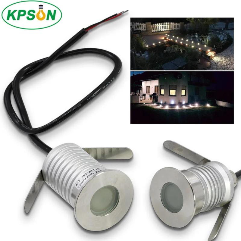 Description Picture 2 of item1W 3W DC12-24V LED Underground Light IP67 Waterproof Stainless Steel Recessed Garden Stair Buried Spot Lamp Post Deck Spotlight