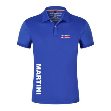 2024 New Martini Racing Men's Polo Shirt Summer Short Sleeve Personality Slim Fit Business Tee Shirt Casual Golf Wear For Male