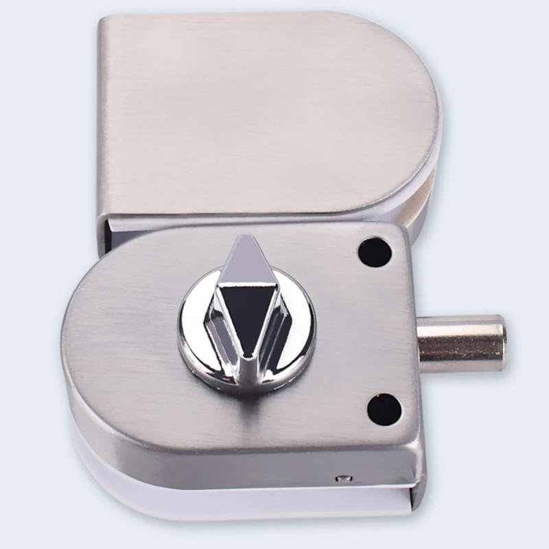 Description Picture 5 of item304 Stainless Steel Glass Door Lock Ground Bolt Ground Lock Anti-Theft Double Open Door Frameless Sliding Door Lock Hardware