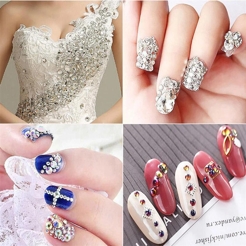 Description Picture 5 of itemTop Glitter Crystal AB SS3-SS40 Non Hot Fix FlatBack Sewing & Fabric Garment Nail Art Decorations nail art