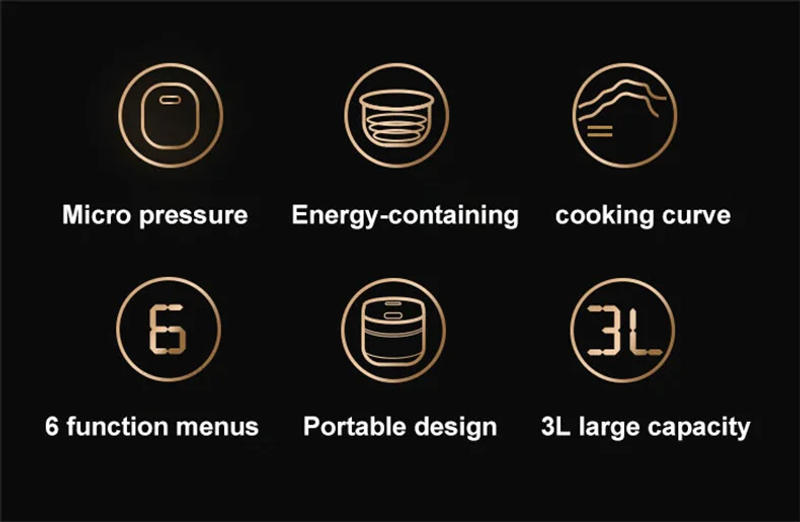 Description Picture 3 of itemMidea Rice Cooker 3L Capacity Electric Cooker Portable Multi-functional Kitchen Appliance Color Screen Button Multi Cooker